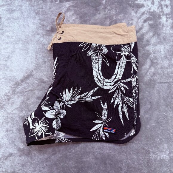 patagonia net plus board shorts womens size 12 tropical flat front swimwear - Picture 6 of 12